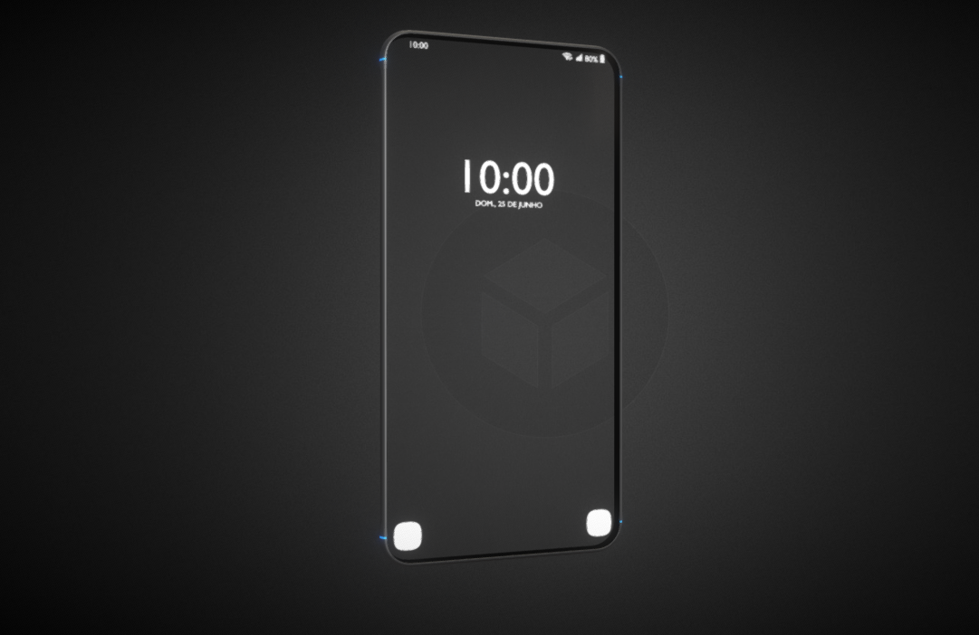 Glass smartphone 3d model