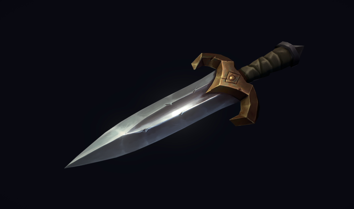Hand-painted Simple Dagger 3d model