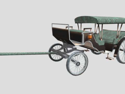 Horse Drawn Carriage 8 3d model