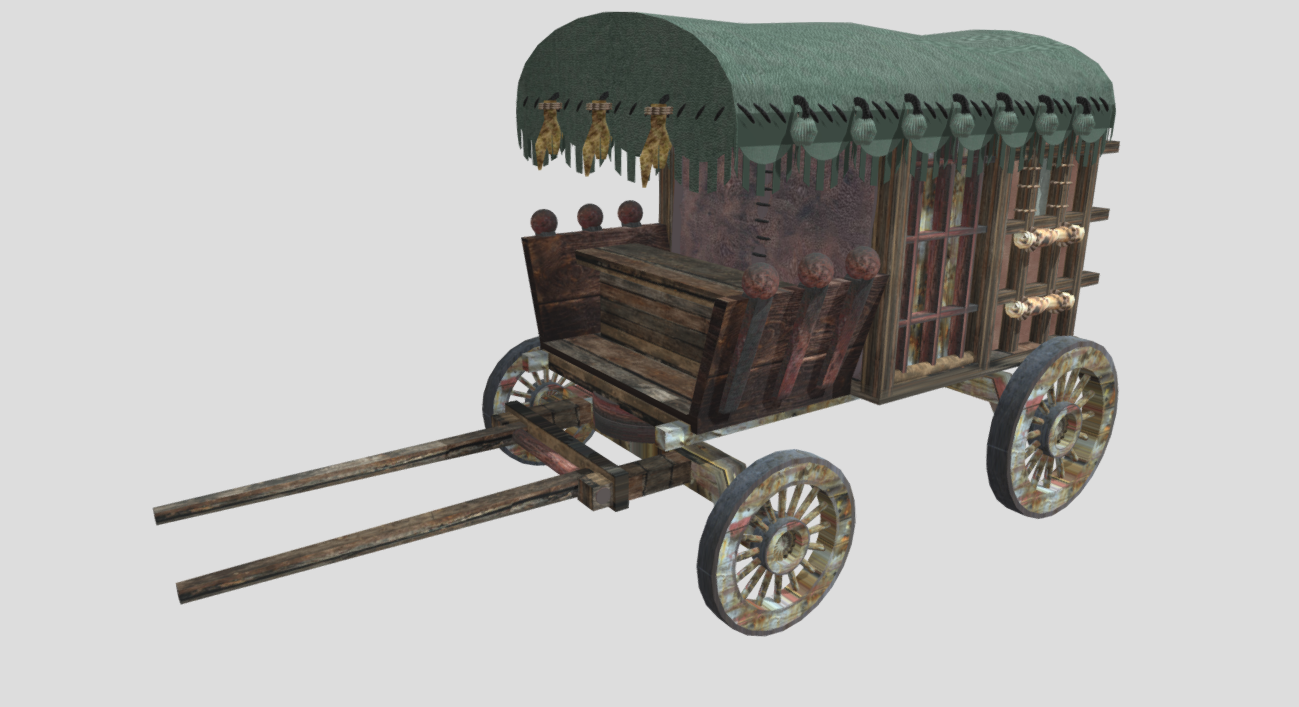 Horse Drawn Carriage 9 3d model
