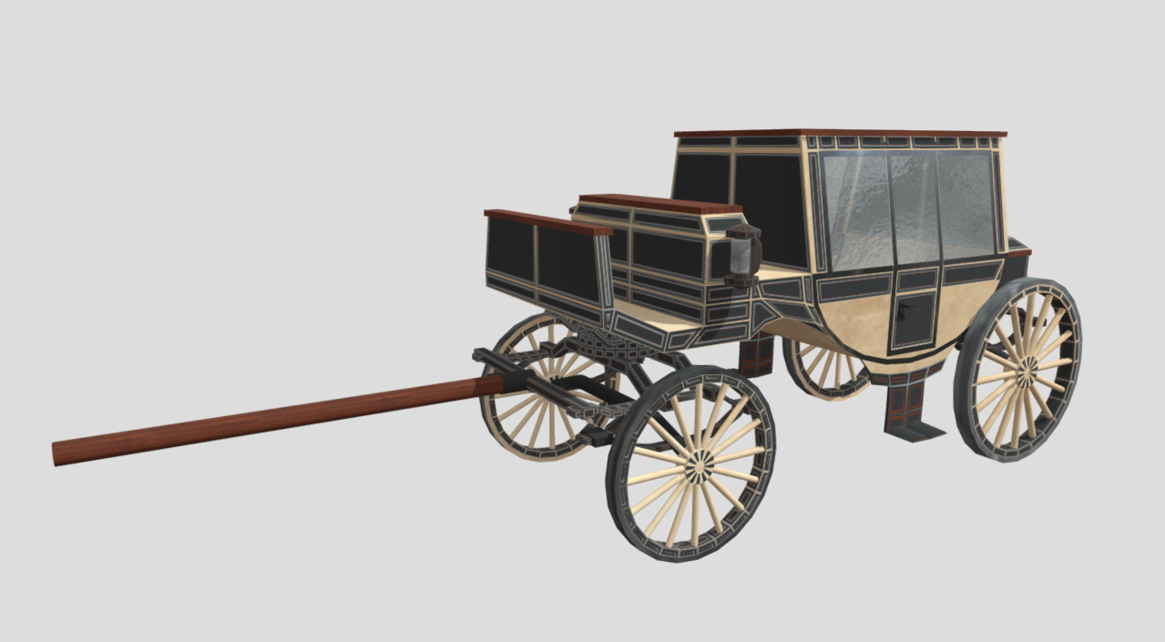 Horse Drawn Carriage 3d model