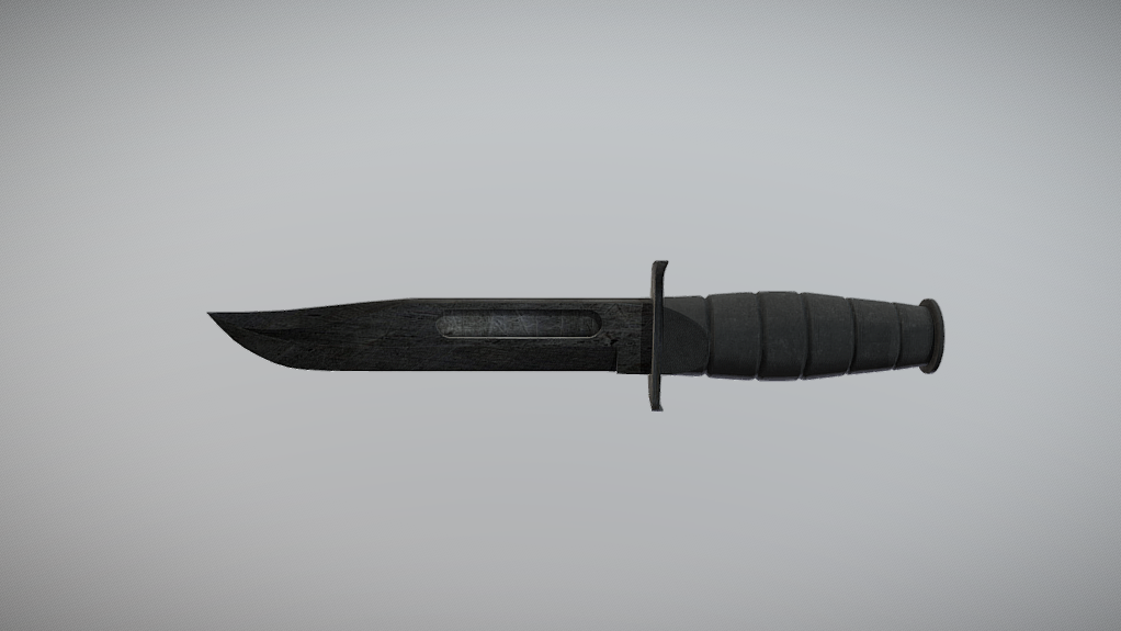 Ka-Bar knife 3d model