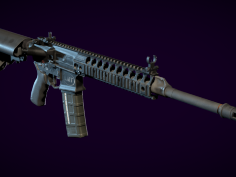LMT New-Zealand Reference Rifle 3d model