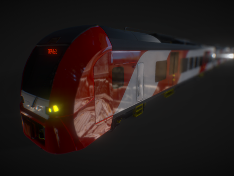 Lastochka electric train 3d model