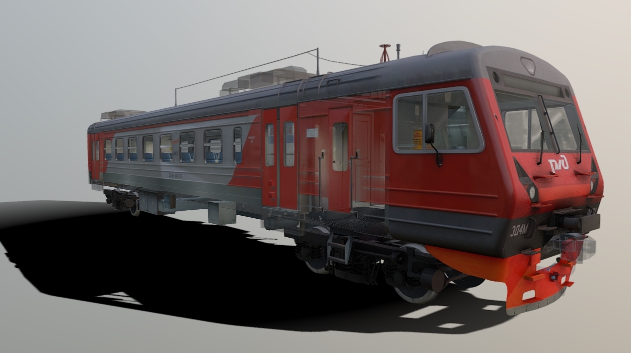 RZD train ED4M-0431 3d model