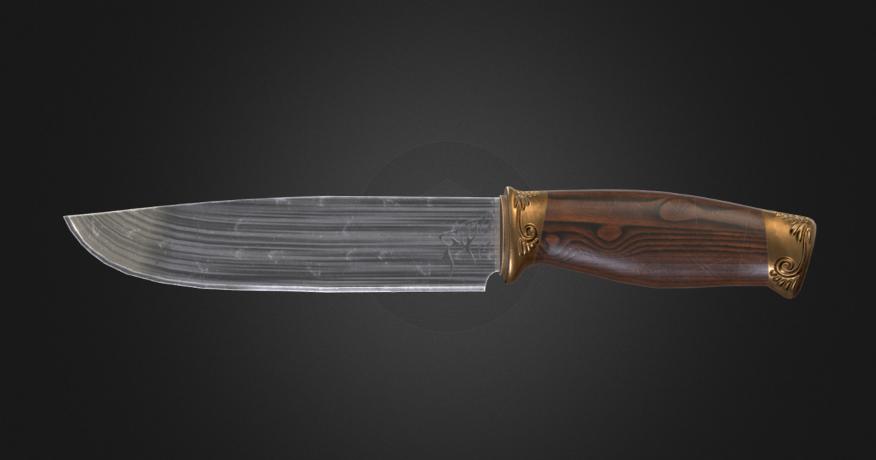 Rustic Knife 3d model