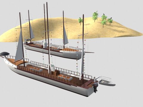 Sail Boat concept 3d model