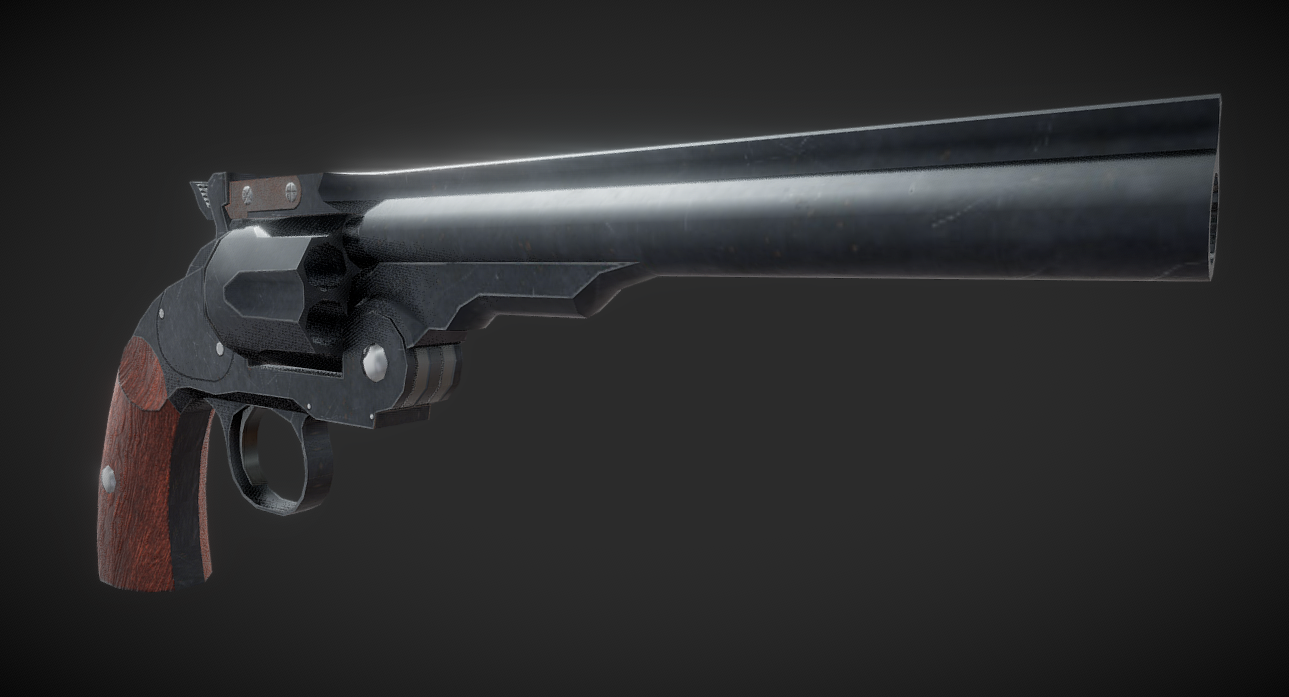 Schofield revolver 3d model