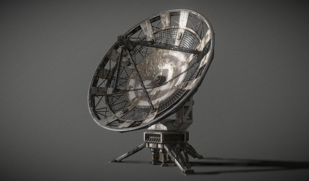 Sci-Fi Satellite Communication Dish 3d model