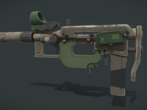 Submachine gun - Scrap Gun 3d model