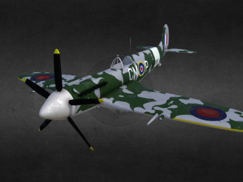 Supermarine Spitfire World War II 3d model