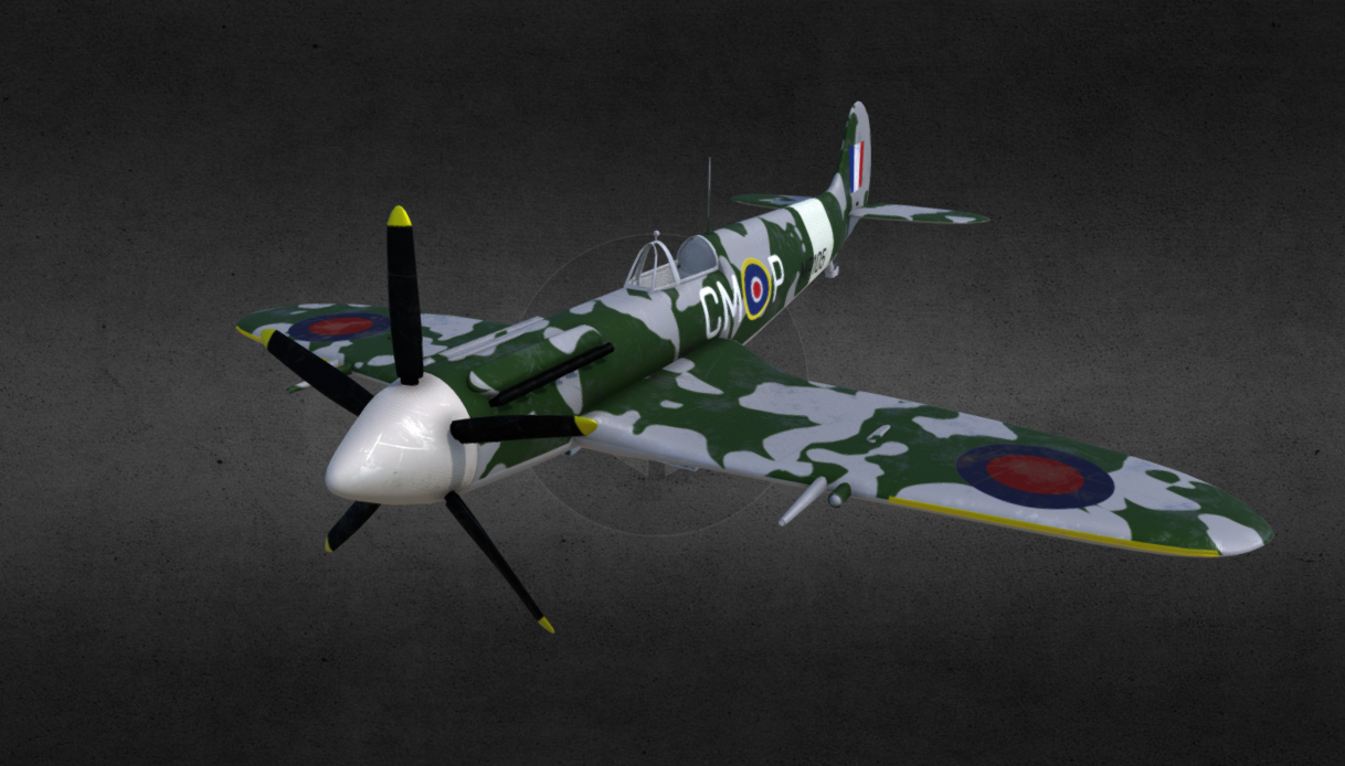 Supermarine Spitfire World War II 3d model