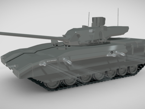 T-14 Armata Russian tank concept 3d model