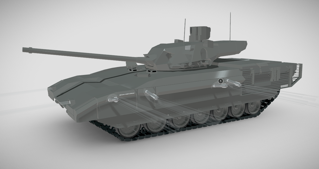 T-14 Armata Russian tank concept 3d model