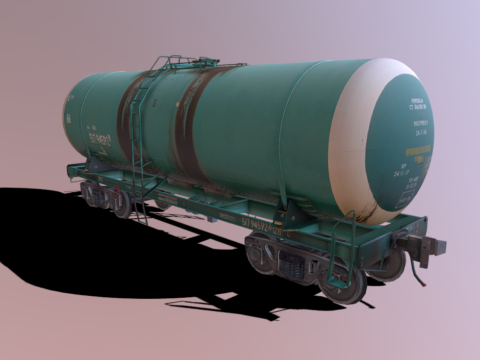 Tank wagon for train 3d model