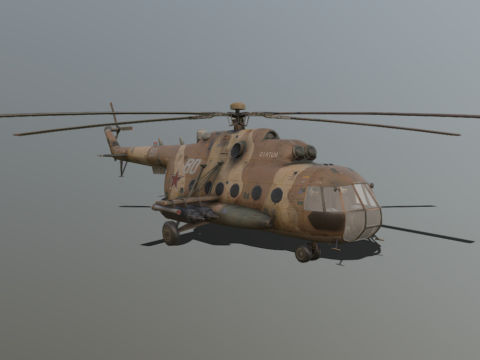 helicopter mi-8 3d model