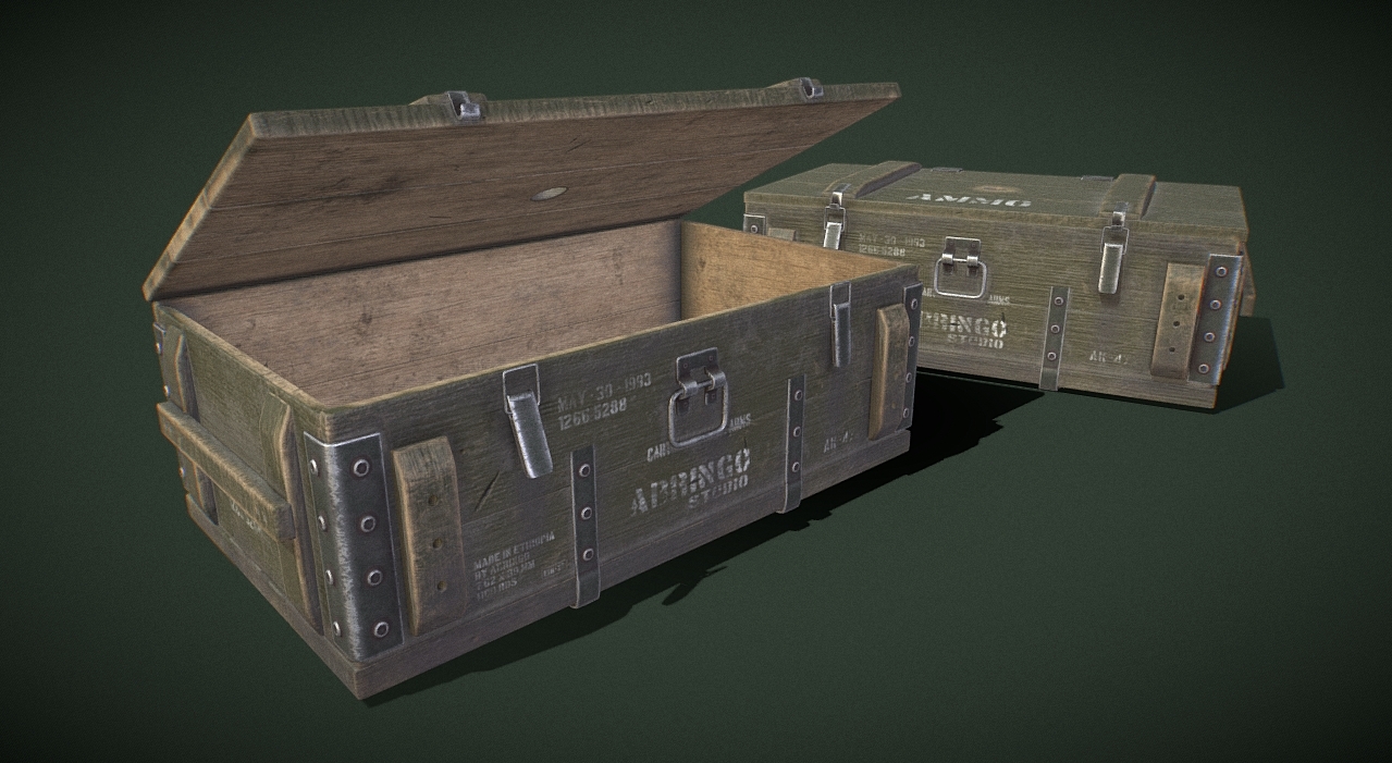 Ammunition Boxes 3d model