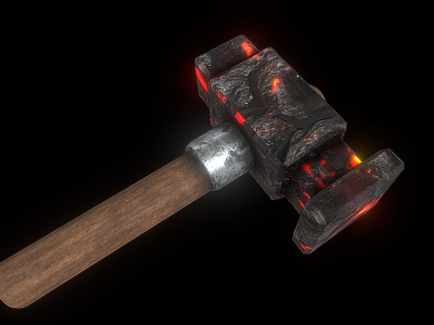 Molten Hammer 3d model