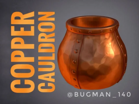 Copper Cauldron 3d model