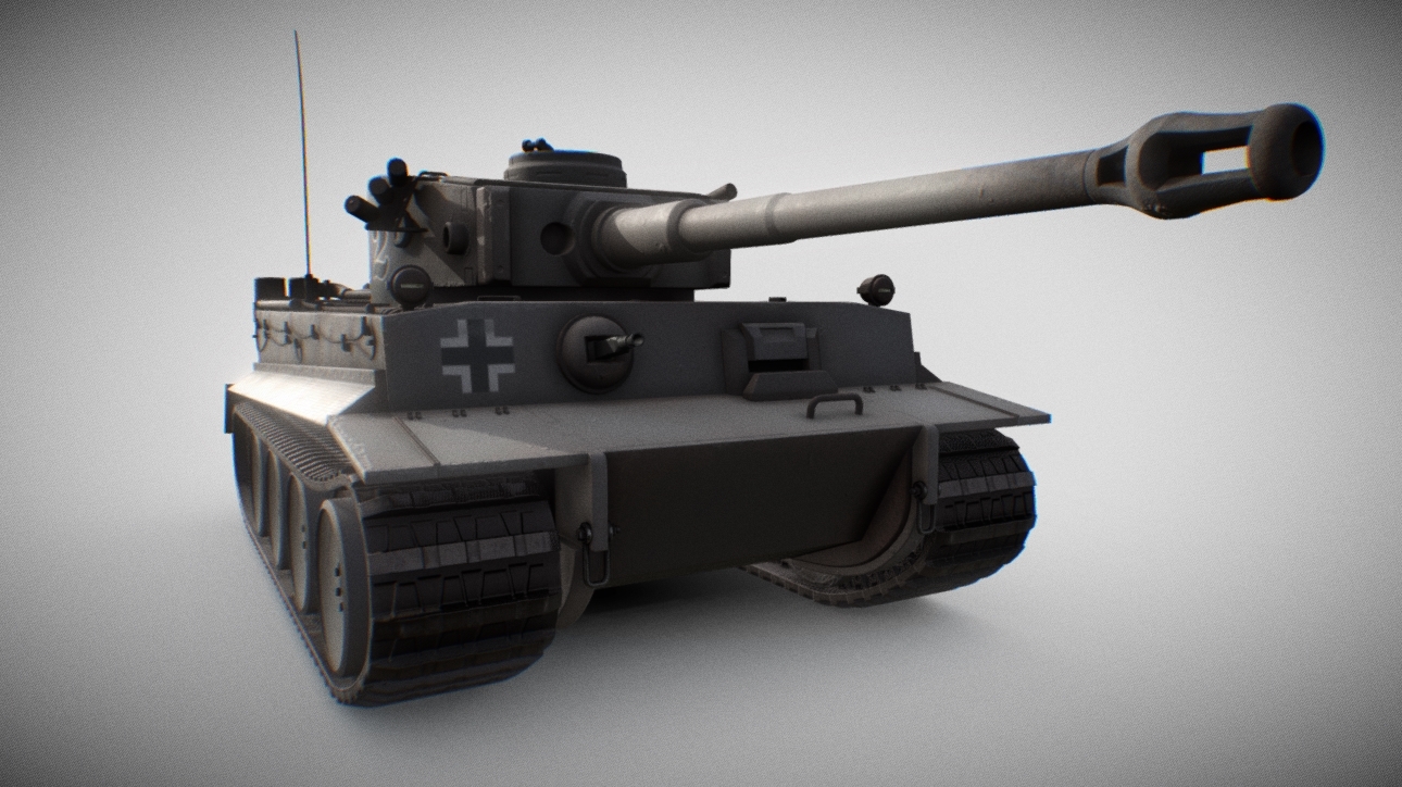 German Armoured Division WWII Tiger Tank 3d model