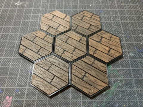 MagHex Floor Tiles Wood Planks 3d model