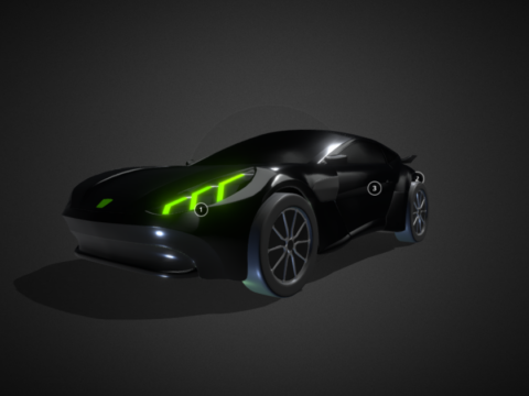 Modern Sport Car 3D Concept - Firestorm Inferno 3d model