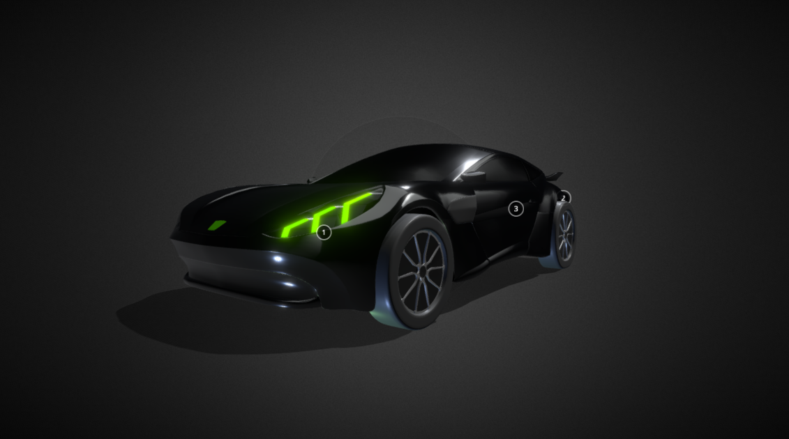Modern Sport Car 3D Concept - Firestorm Inferno 3d model