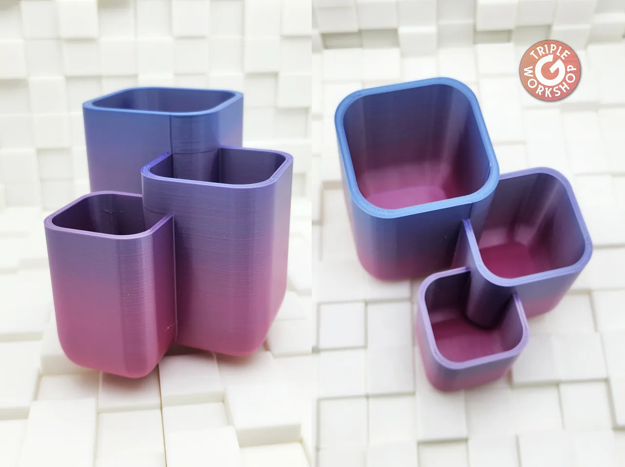 Overlapping Pen Cup 3d model