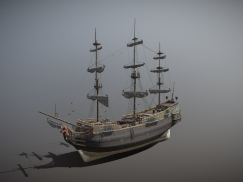 Pirate ship 3d model