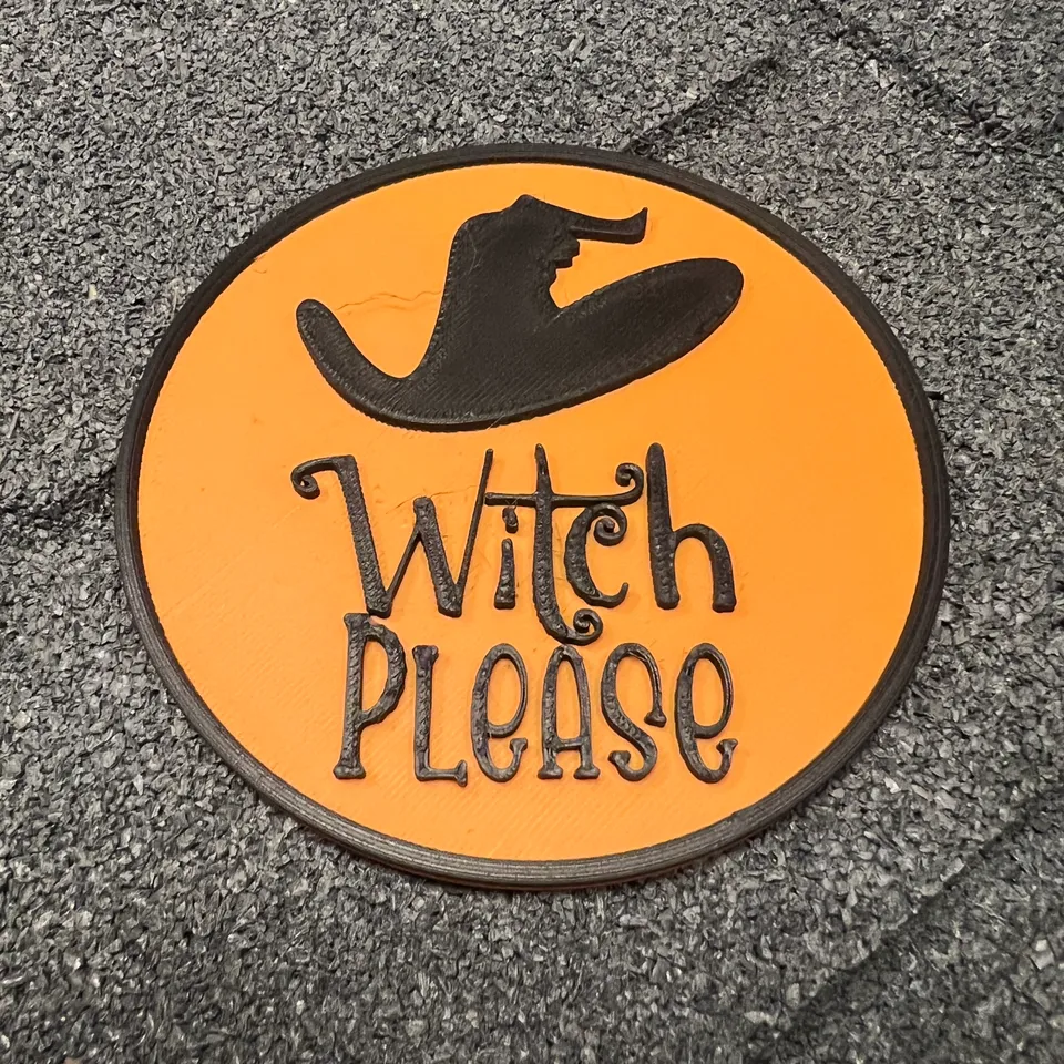 Witch Please Halloween Coaster 3d model