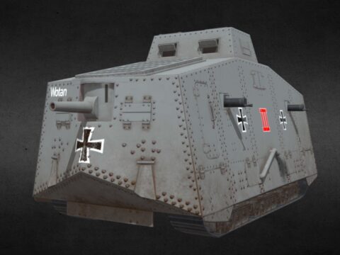 A7V "Wotan" tank 3d model