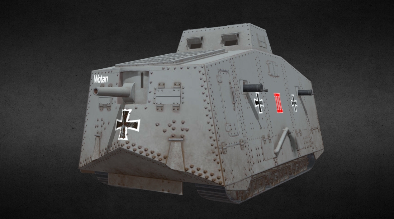 A7V "Wotan" tank 3d model