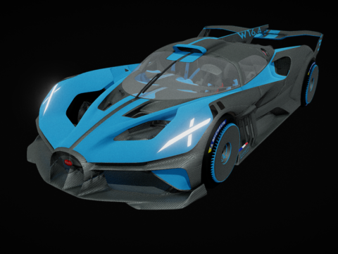2021 - Bugatti Bolide 3d model