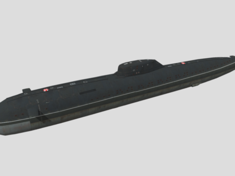 Charlie-class submarine 3d model