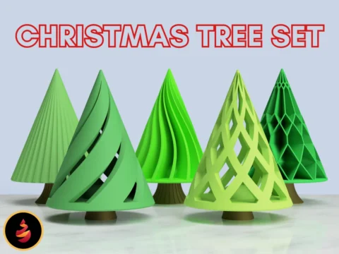 Christmas Tree Set 3d model