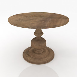 DAWSON LARGE PEDESTAL TABLE 3d model