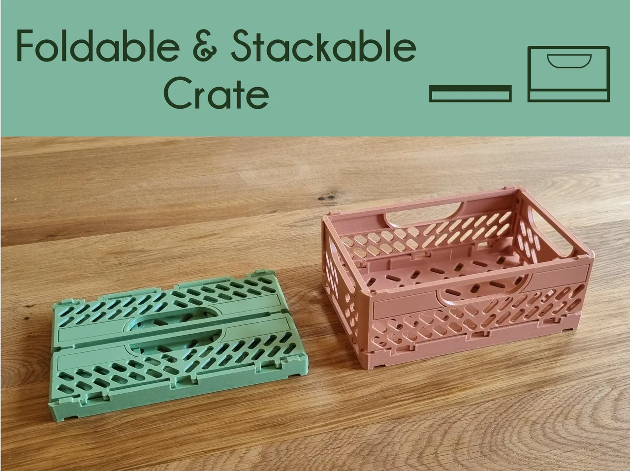 Foldable and stackable Crate 3d model