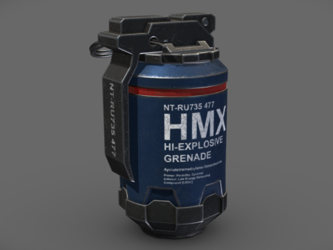 HMX Hi-explosive Grenade 3d model