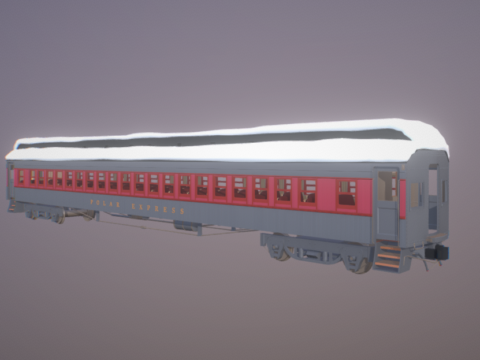 Realistic Polar Express Coach 3d model