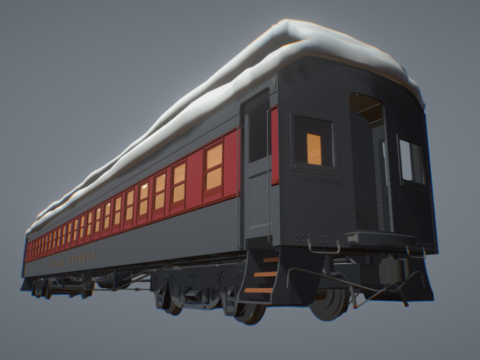 Realistic Polar Express Coach 3d model
