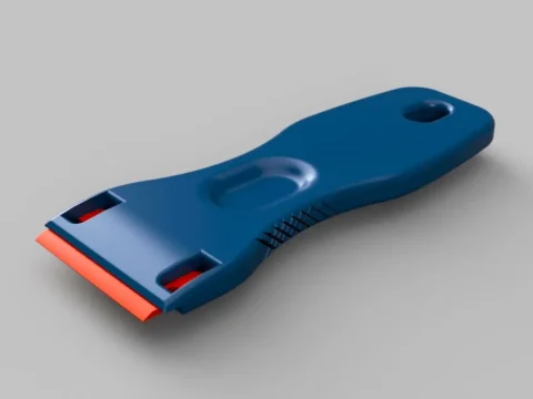 Scraperite plastic razor handle 3d model
