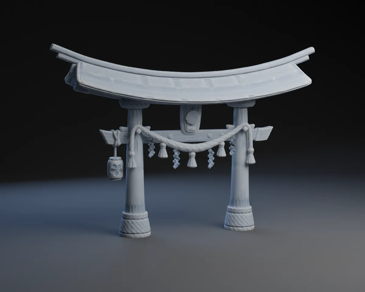 Shinto Torii Gate 3d model