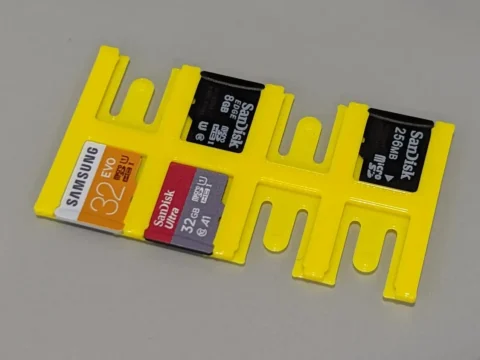 Slim Micro SD Card Organizer 3d model