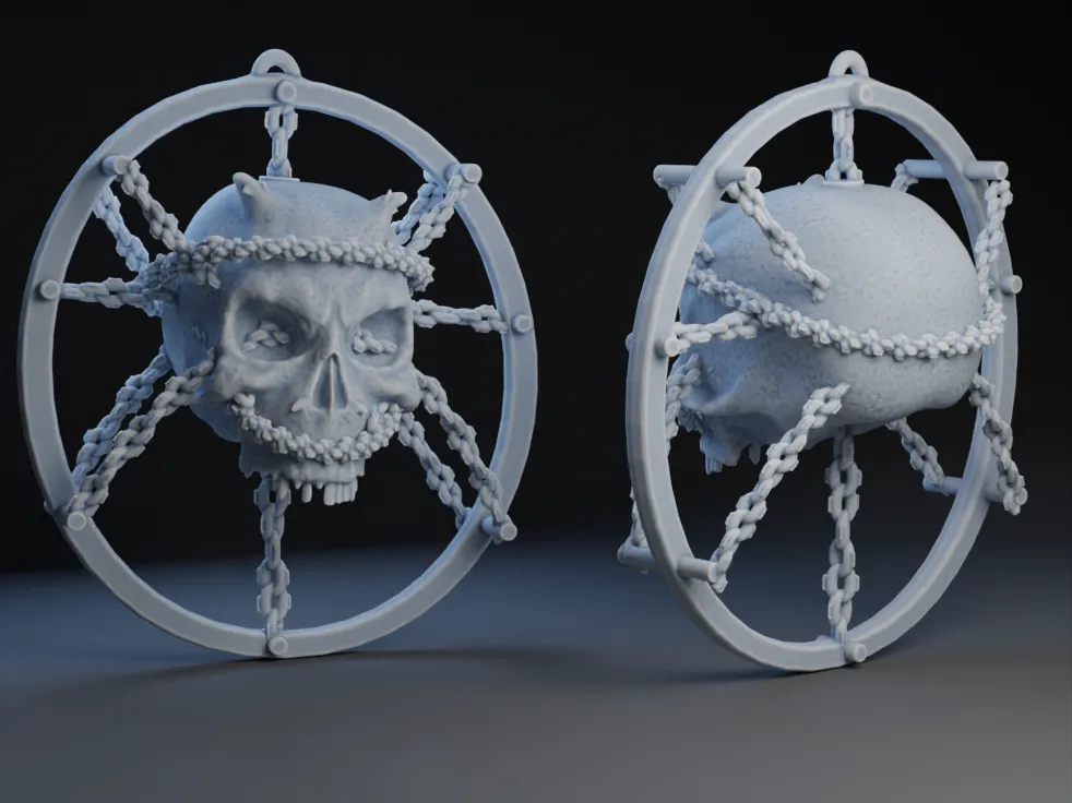 The Cursed Skull - Magical Amulet of Silvyn 3d model