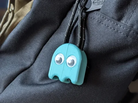 Zipper Pull - Pac Man Series (Baby Ghost) 3d model