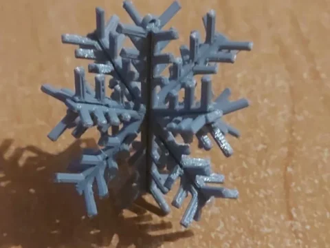 A foldable snowflake 3d model