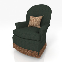 Century Furniture Living Room Chinese Armchair 3d model
