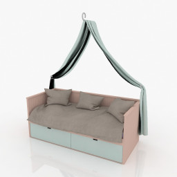 's Canopy Bed 3d model