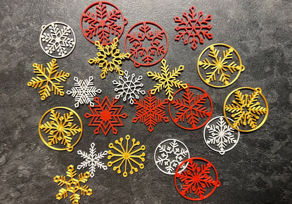 Christmas snowflake collection - Set of 16 3d model