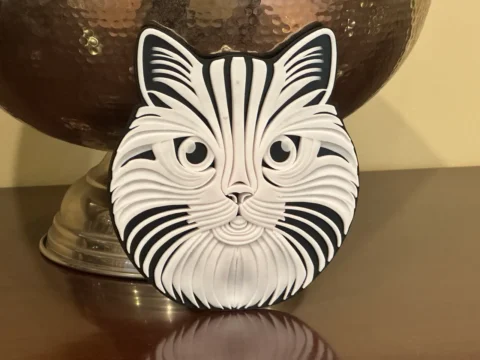Geometric Cat Face 3d model